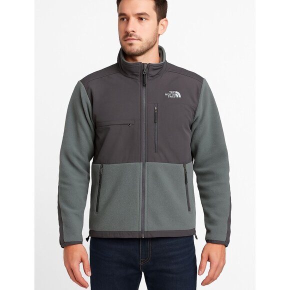 The North Face Men's Small Polartec Denali Fleece Jacket Gray Full Zip Outdoor - Picture 1 of 10